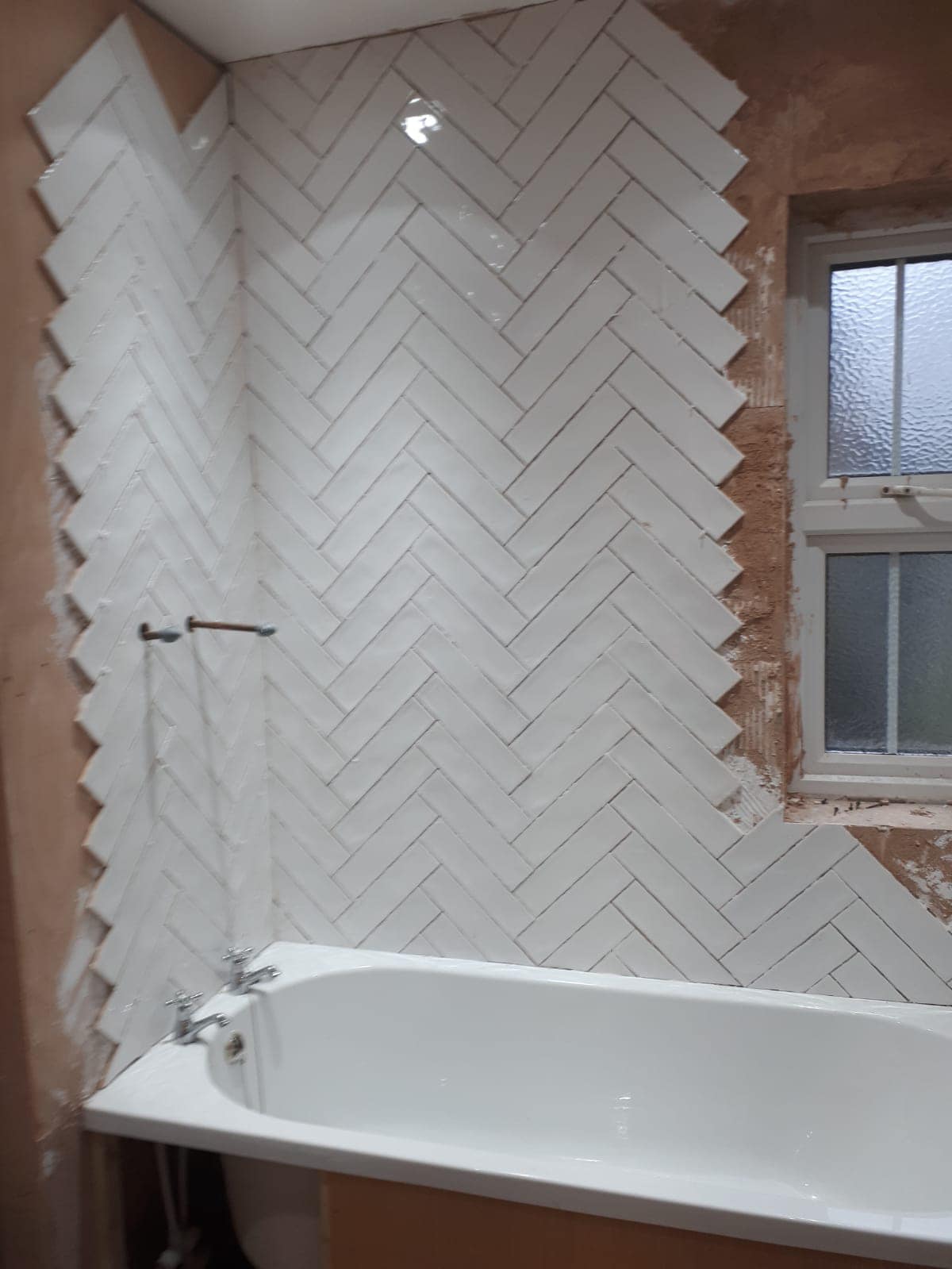 Tiling a bathroom